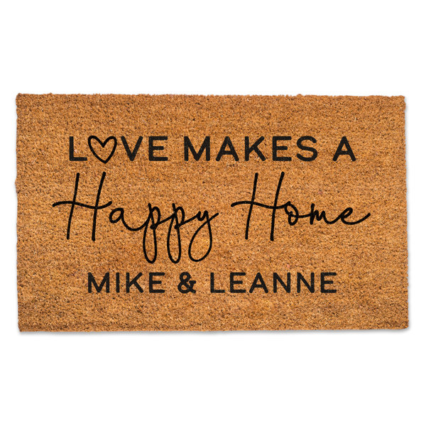 Trinx Handford Personalizable Valentine's Day Outdoor Doormat Wayfair